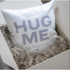 Hampers and Gifts to the UK - Send the Personalised Hug Me Cushion